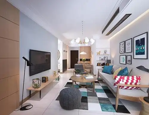 现代简约55平米温馨两房小户型_装修图片 - 优选装装修效果图