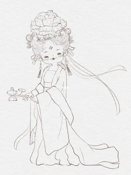 画画萌萌古风小人