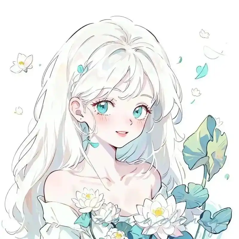 白发情头|一见倾心,浪漫说爱.#优质头像 #好看的头像 #好 - 抖音