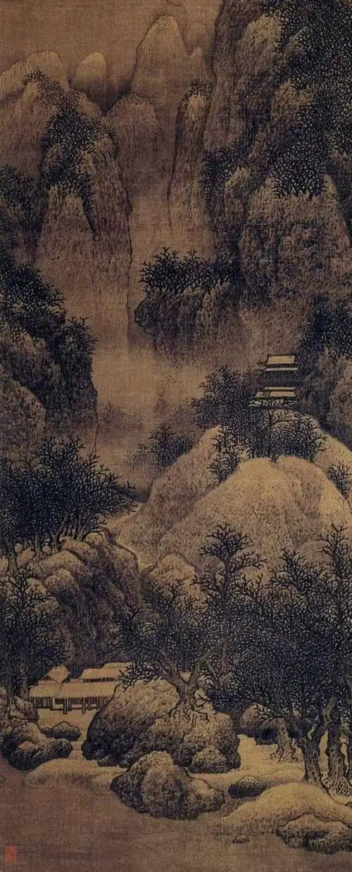 北宋 wbr>范宽《雪景寒林图》(高清)