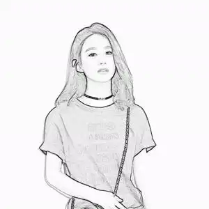 赵丽颖简笔画简单版