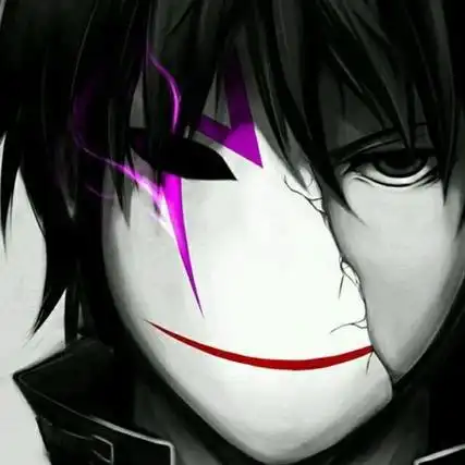 动漫黑白面具头像