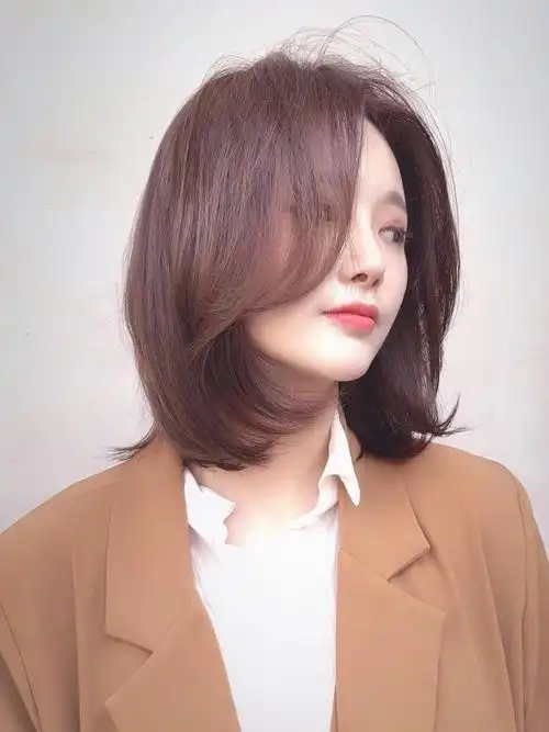 减龄烫发设计锁骨发初恋头适合圆脸女生