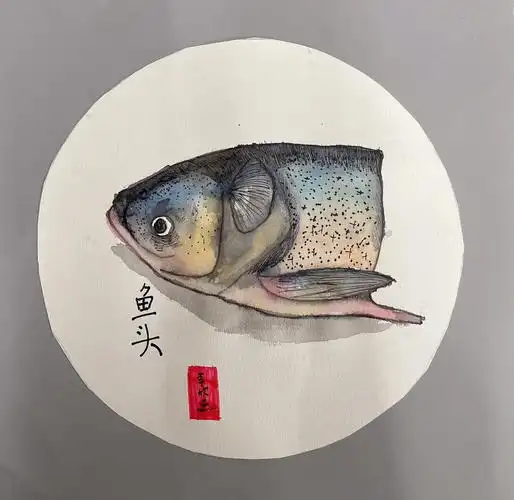 810岁课程写生鱼头