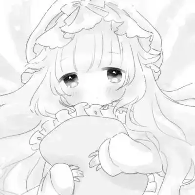 可爱超萌头像动漫女生黑白图片