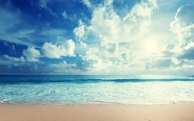 简约北欧抽象大海月亮白云ins风油画艺术海报玄关装饰画图片画芯061