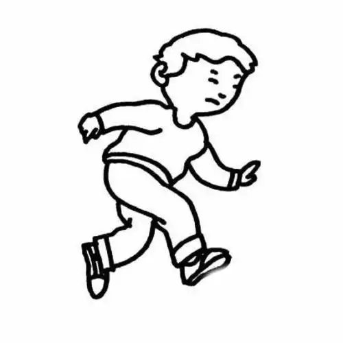 幼儿园人物简笔画教案《侧身站立的男孩》小精灵儿童网站第1页行走的