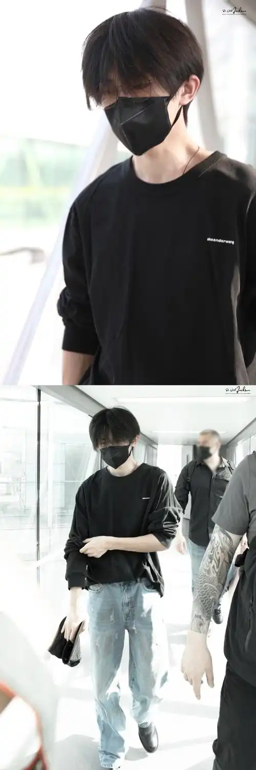 易烊千玺 掌管顺毛遮眼的神    #易烊千玺机场