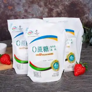 伊利0蔗糖无蔗糖酸奶生牛乳风味发酵乳浓稠180g自立袋装营养健康