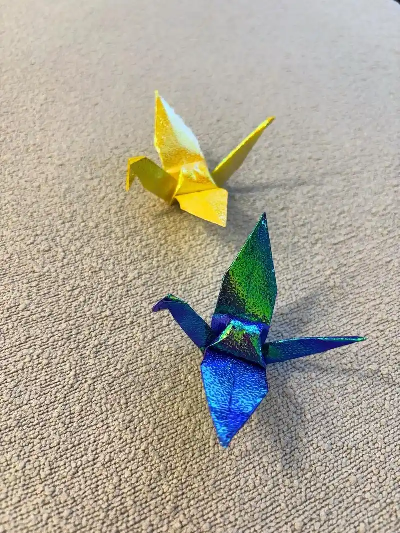 千纸鹤.三月的第一天,美好的祝愿.#手工diy #折纸 #解 - 抖音