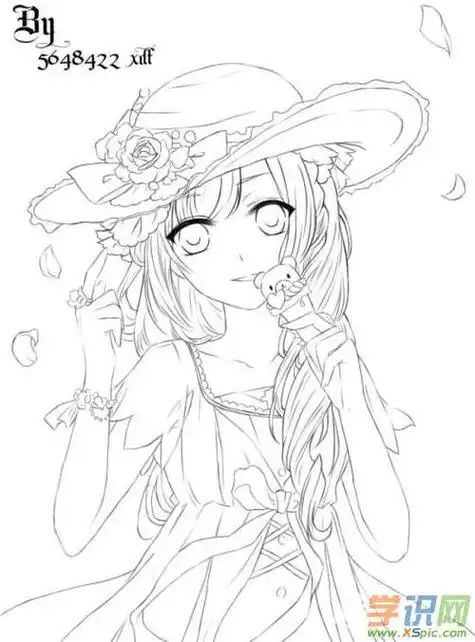 简笔画女孩动漫人物画可爱女生怎么画可爱女生简笔画简单好看卡通动漫