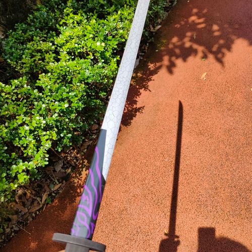 魔刀千刃刺客伍六七终极版紫色鬼脸极高还原生日礼物实木金属cos