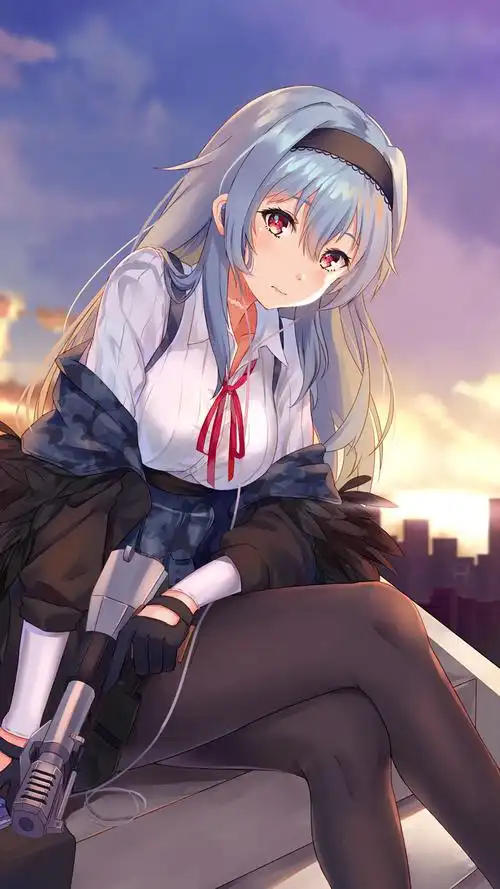 二次元黑丝美腿美女手机壁纸