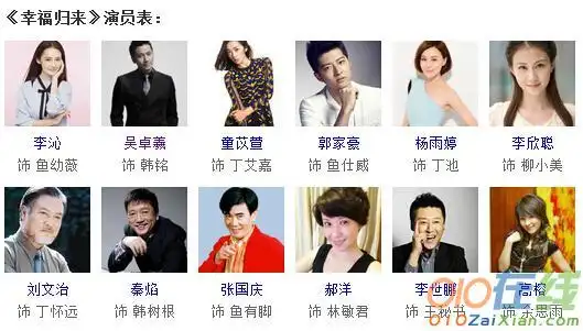 小说幸福归来演员表