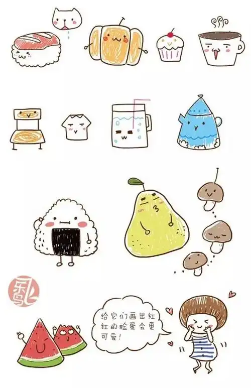 作者@桐子手帐简笔画手帐 简笔画手帐简笔画,萌萌哒可爱的简笔画.