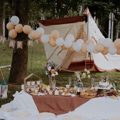 网红户外儿童周岁生日公园派对装饰场景布置ins生日野餐气球套装