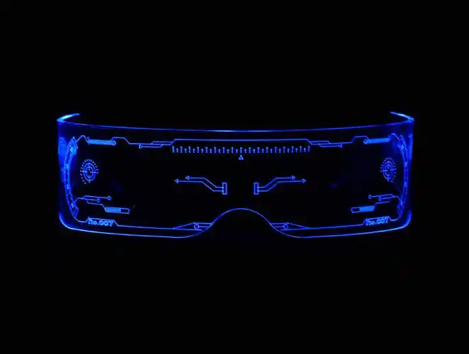 赛博朋克护目镜蹦迪眼镜发光赛博朋克未来科技感led道具抖音男女科幻