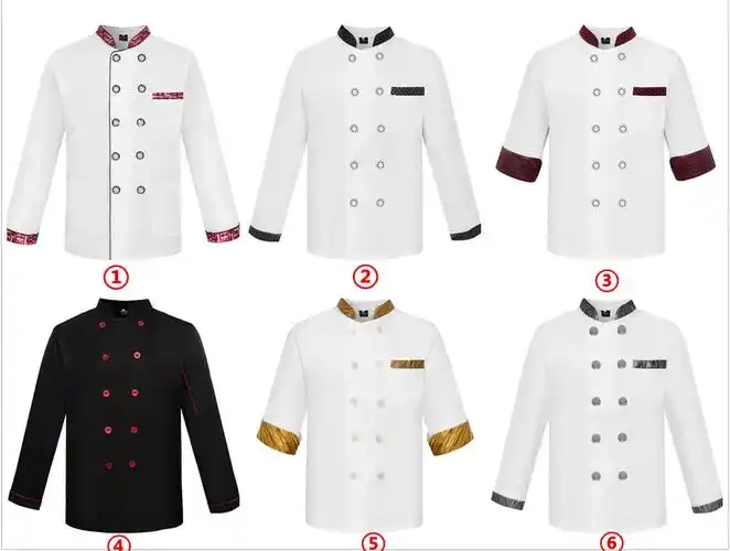 炊事服食堂酒店服厨房西餐厅工作服高档立领厨师长袖七分中袖工作衣服