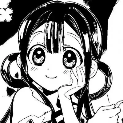 沫兮 可爱黑白线条二次元漫画头像_卡通动漫头像_我要个性网