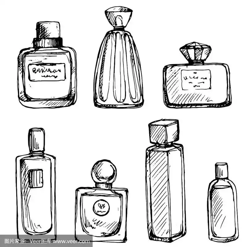 画的香水瓶