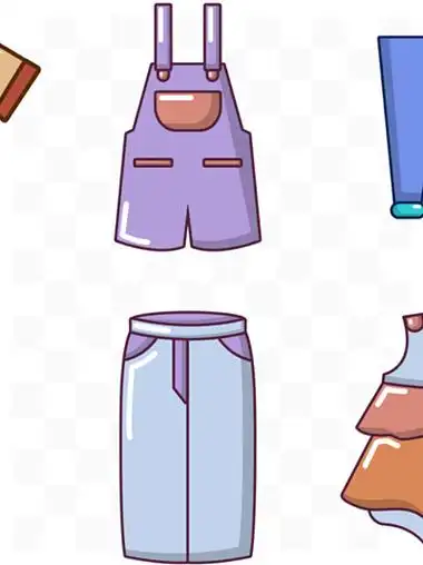 衣服 i>图 /i>标集动画片 i>套 /i>衣裳在白色 i> i>背 /i> /i> i> i>