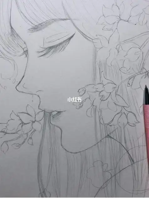 古风少女 【有过程哟】古风素描古风少女 铅笔画临摹古风铅笔画古风