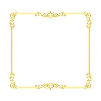 复古金色花纹边框