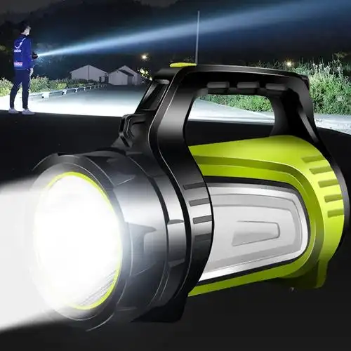 闪电客手电筒强光专用充电式户外超亮应急手提灯探照灯家用多功能