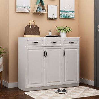 宝隆达欧式入户鞋柜家用门口大容量简约现代外面过道一体靠墙大型平板