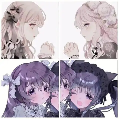 卡通人物可爱闺蜜头像图片 卡通头像图片大全 -【爱个性】