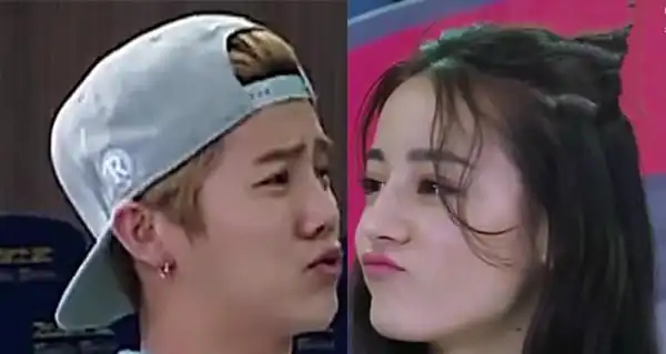 《奔跑吧》鹿晗和热巴互相撅嘴卖萌,隔空玩亲亲!