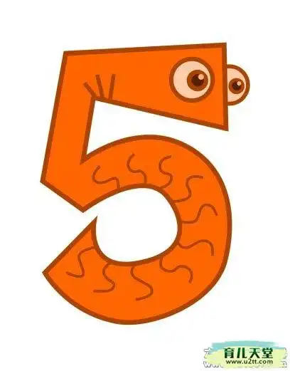 数字5样子的动物象形简笔画