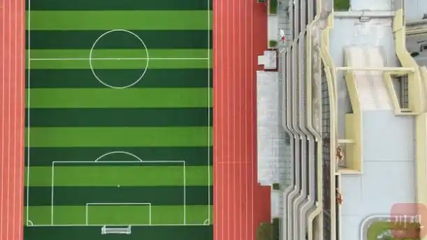 成都七中育才学校(东湖校区)的操场.吴聃 摄