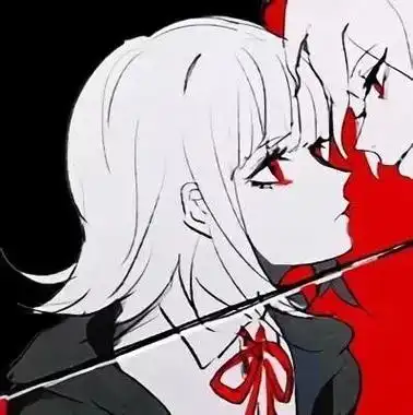 暗黑系情侣头像我爱你每天都有据可查