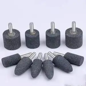 棕刚玉砂轮磨头 金属打磨电钻电a磨机用圆柱圆锥形6mm补胎磨胎磨
