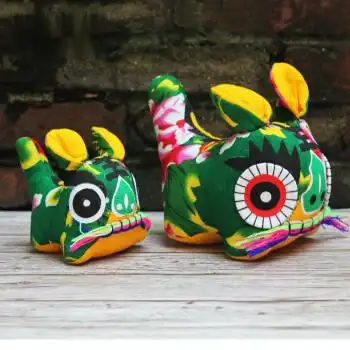 康仕途布老虎玩偶传统老虎枕头手工刺绣song虎宝宝出生礼物满月百天