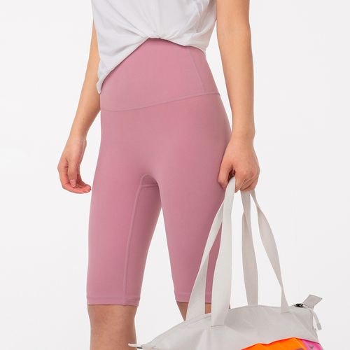 夏季薄款运动裤女五分瑜伽健身高腰弹力裤外运动中长裤短裤