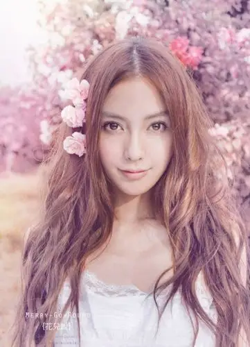 angelababy 日式甜美新娘白纱裙婚纱照