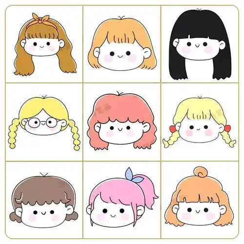 【手账必备】超可爱的80个卡通人物头像_小鲸鱼儿童画_零二七艺考