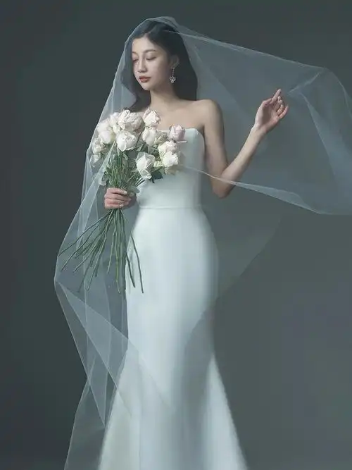 真的爱惨了我的纯色极简婚纱照69