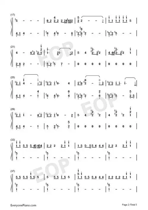 baby-clean bandit双手简谱预览2