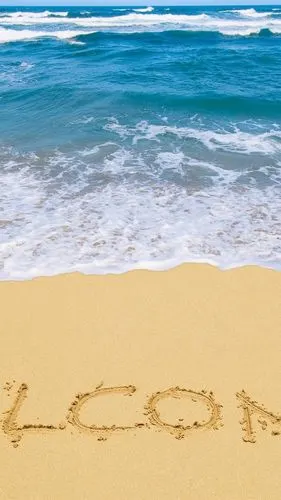 iphone 壁纸 欢迎,海滩,大海,沙滩