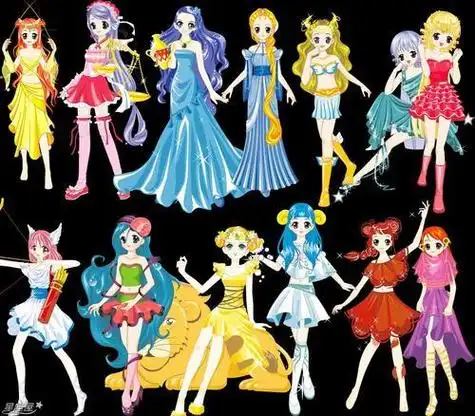 十二星座公主怎么画连衣裙怎么画连衣裙