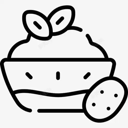正宗食物土豆泥图标平面电商创意素材