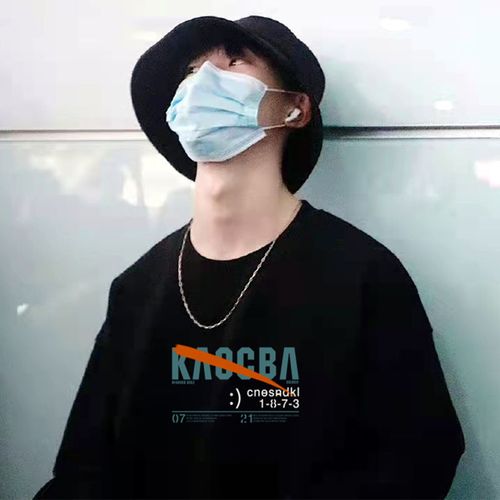 时代少年团马嘉祺同款港风bf国潮圆领卫衣男女冬季加绒加厚上衣服