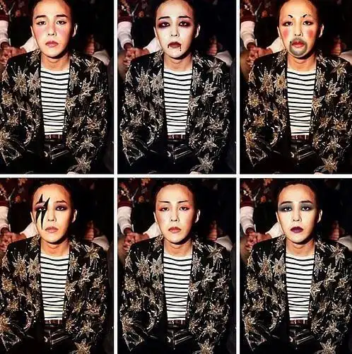 权志龙搞怪化妆照曝光 百变魅力引关注(图)