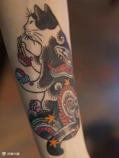猫手臂纹身图案大全 - 纹身大咖
