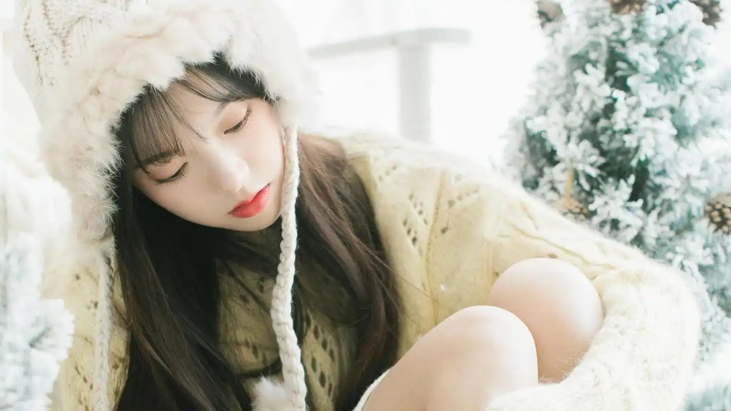 白嫩可爱小姐姐清新甜美桌面壁纸-美女壁纸-556资源网