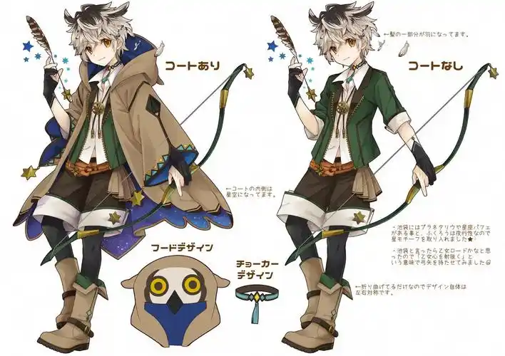 在"池袋动画"猫头鹰"拟人化的角色设计大赛"的决定的优胜者! | kokosi