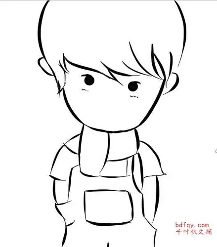 必发365手机版 简笔画 人物简笔画 > 周杰伦卡通简笔画